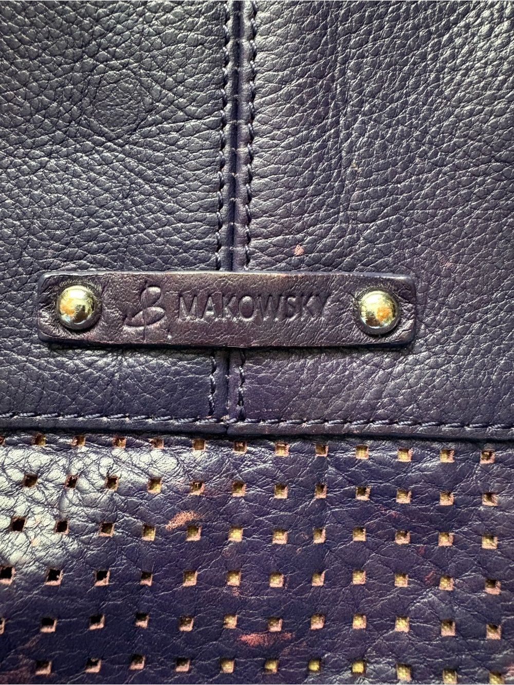 b makowsky purple slouchy shoulder bag Y2K indie - Picture 6 of 7